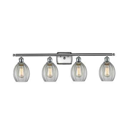 Innovations Lighting Eaton 4 Light 36" Wide Bathroom Vanity Light Brushed Satin Nickel / Clear Fluted
