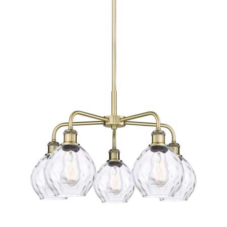 Innovations Lighting Waverly 5 Light 24" Wide Chandelier Antique Brass / Clear