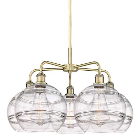 Innovations Lighting Rochester 5 Light 28" Wide Chandelier Antique Brass / Clear