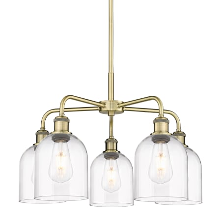 Innovations Lighting Bella 5 Light 24" Wide Chandelier Antique Brass / Clear