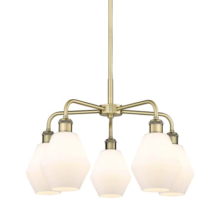 Innovations Lighting Cindyrella 5 Light 24" Wide Chandelier Antique Brass / Cased Matte White
