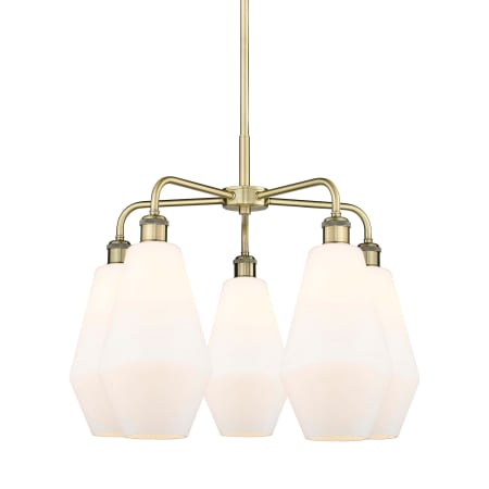 Innovations Lighting Cindyrella 5 Light 25" Wide Chandelier Antique Brass / Cased Matte White