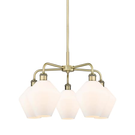 Innovations Lighting Cindyrella 5 Light 26" Wide Chandelier Antique Brass / Cased Matte White