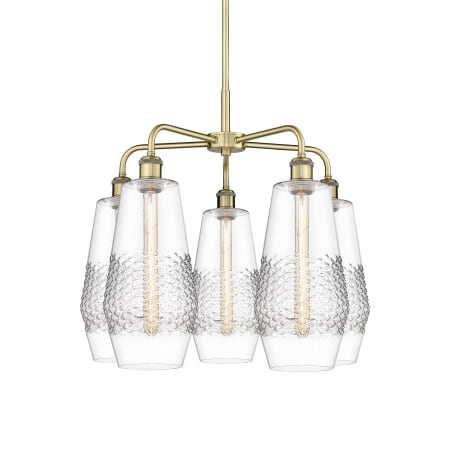 Innovations Lighting Windham 5 Light 25" Wide Chandelier Antique Brass / Clear