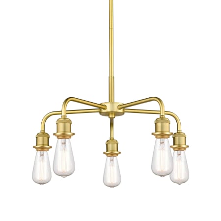 Innovations Lighting Ballston 5 Light 18" Wide Candle Style Chandelier Satin Gold