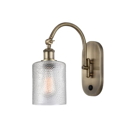 Innovations Lighting Cobbleskill 13" Tall Wall Sconce Antique Brass / Clear