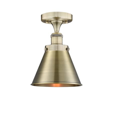 Innovations Lighting Appalachian 8" Wide Semi-Flush Ceiling Fixture Antique Brass