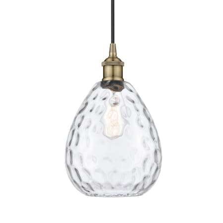 Innovations Lighting Waverly 8" Wide Mini Pendant Antique Brass / Clear