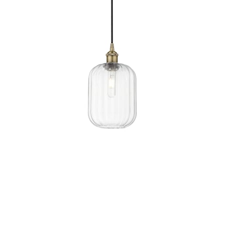 Innovations Lighting Preston 7" Wide Mini Pendant Antique Brass / Clear