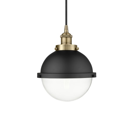 Innovations Lighting Hampden 9" Wide Mini Pendant Antique Brass / Clear
