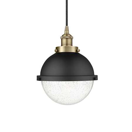 Innovations Lighting Hampden 9" Wide Mini Pendant Antique Brass / Seedy