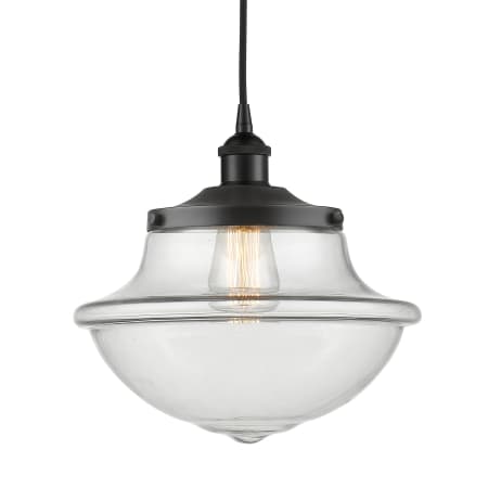 Innovations Lighting Oxford 12" Wide Pendant Matte Black / Clear