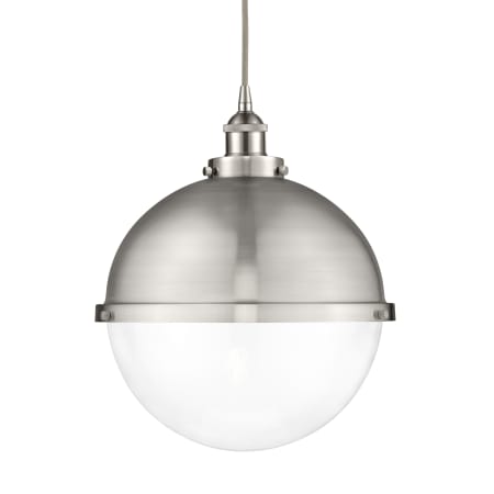 Innovations Lighting Hampden 13" Wide Pendant Brushed Satin Nickel / Clear