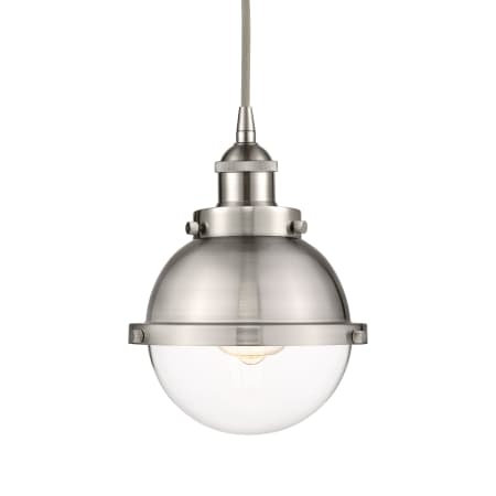 Innovations Lighting Hampden 7" Wide Mini Pendant Brushed Satin Nickel / Clear