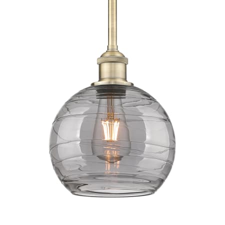 Innovations Lighting Athens Deco Swirl 8" Wide Mini Pendant Antique Brass