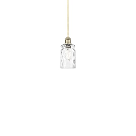 Innovations Lighting Candor 5" Wide Mini Pendant Antique Brass / Clear Waterglass
