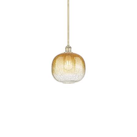 Innovations Lighting Brookhaven Sphere 11" Wide Mini Pendant Antique Brass / Amber