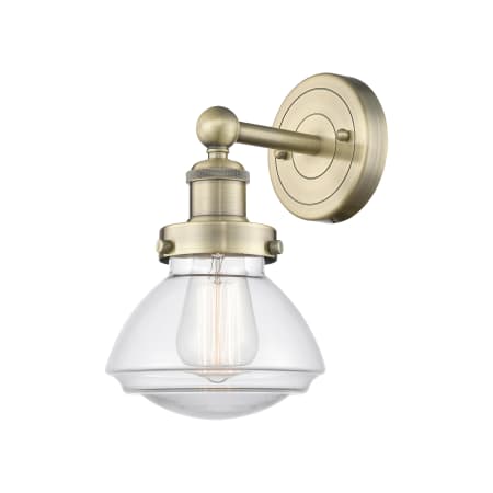 Innovations Lighting Olean 10" Tall Wall Sconce Antique Brass / Clear