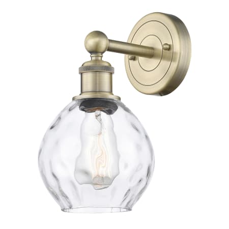 Innovations Lighting Waverly 11" Tall Wall Sconce Antique Brass / Clear