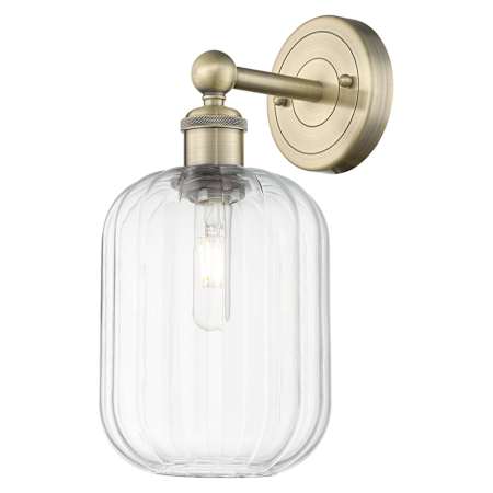 Innovations Lighting Preston 14" Tall Wall Sconce Antique Brass / Clear