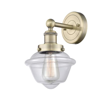 Innovations Lighting Oxford 10" Tall Wall Sconce Antique Brass / Clear