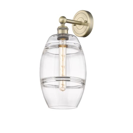 Innovations Lighting Vaz 12" Tall Bathroom Sconce Antique Brass / Clear