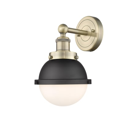 Innovations Lighting Hampden 12" Tall Wall Sconce Antique Brass / Matte Black / Matte White