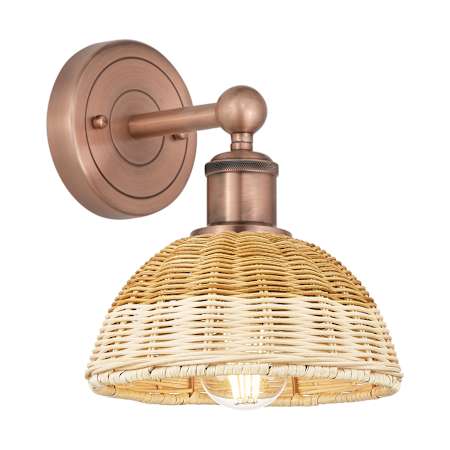 Innovations Lighting Bristol Natural II 12" Tall Wall Sconce Antique Copper / Natural