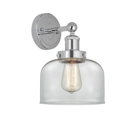Innovations Lighting Bell 10" Tall Wall Sconce Polished Chrome / Clear