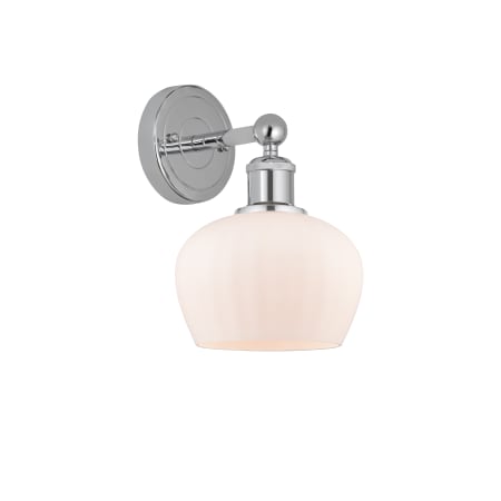 Innovations Lighting Fenton 10" Tall Wall Sconce Polished Chrome / Matte White
