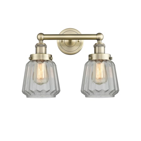 Innovations Lighting Chatham 2 Light 16" Wide Vanity Light Antique Brass / Clear