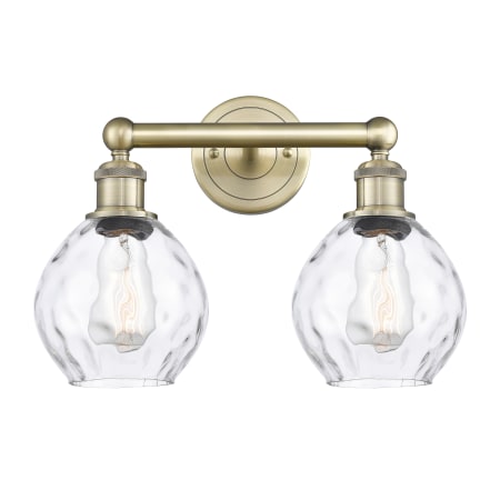 Innovations Lighting Waverly 2 Light 15" Wide Vanity Light Antique Brass / Clear