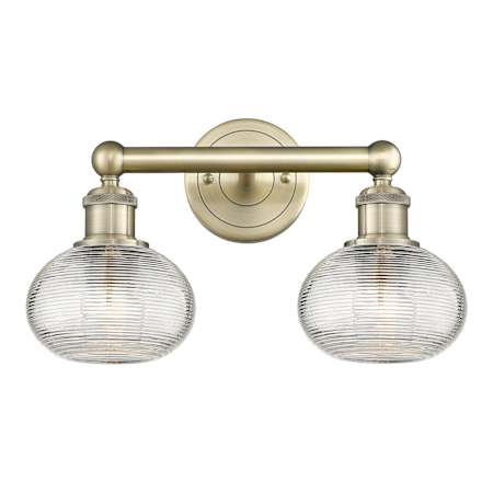 Innovations Lighting Ithaca 2 Light 15" Wide Vanity Light Antique Brass