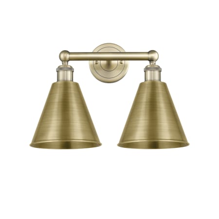 Innovations Lighting Ballston Cone 2 Light 17" Wide Vanity Light Antique Brass