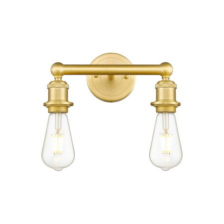 Innovations Lighting Edison 2 Light 9" Wide Vanity Light Satin Gold