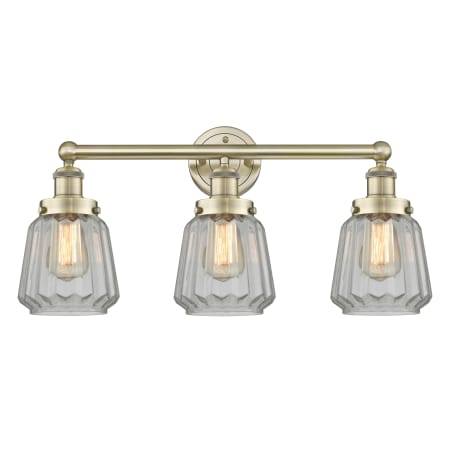 Innovations Lighting Chatham 3 Light 25" Wide Vanity Light Antique Brass / Clear