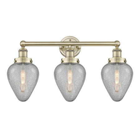 Innovations Lighting Geneseo 3 Light 24" Wide Vanity Light Antique Brass / Clear Crackle