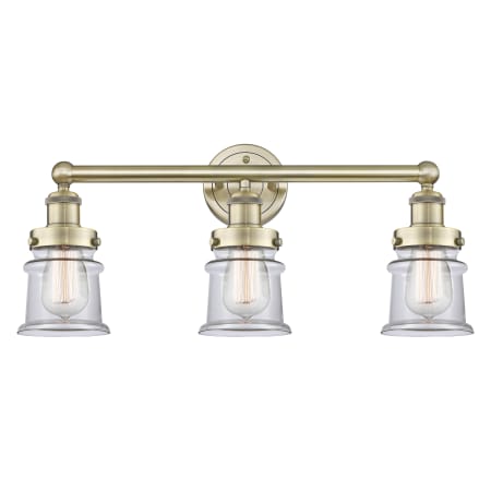 Innovations Lighting Canton 3 Light 24" Wide Vanity Light Antique Brass / Clear