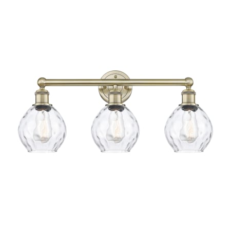 Innovations Lighting Waverly 3 Light 24" Wide Vanity Light Antique Brass / Clear