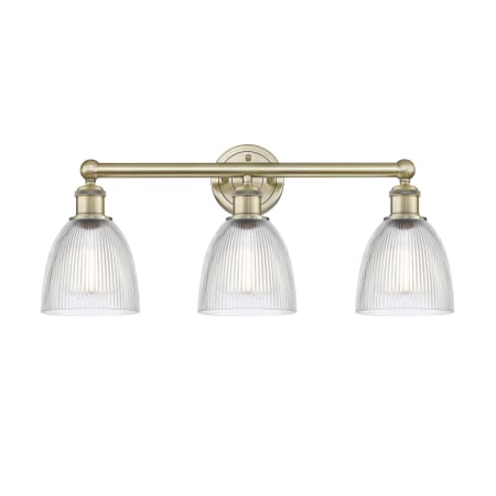Innovations Lighting Castile 3 Light 24" Wide Vanity Light Antique Brass / Clear