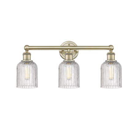 Innovations Lighting Bridal Veil 3 Light 23" Wide Vanity Light Antique Brass