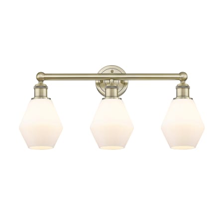 Innovations Lighting Cindyrella 3 Light 24" Wide Vanity Light Antique Brass / Cased Matte White