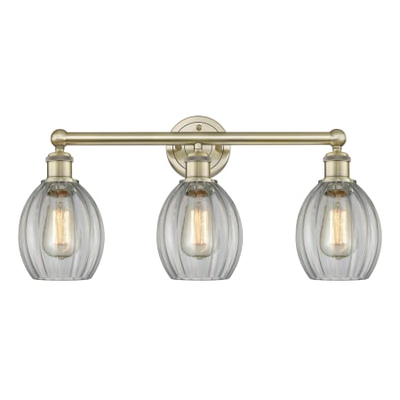 Innovations Lighting Eaton 3 Light 24" Wide Vanity Light Antique Brass / Clear