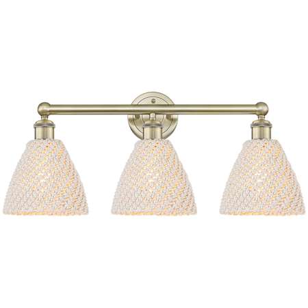 Innovations Lighting Bristol Natural 3 Light 26" Wide Vanity Light Antique Brass / Natural