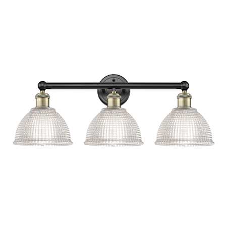 Innovations Lighting Arietta 3 Light 26" Wide Vanity Light Black Antique Brass / Clear