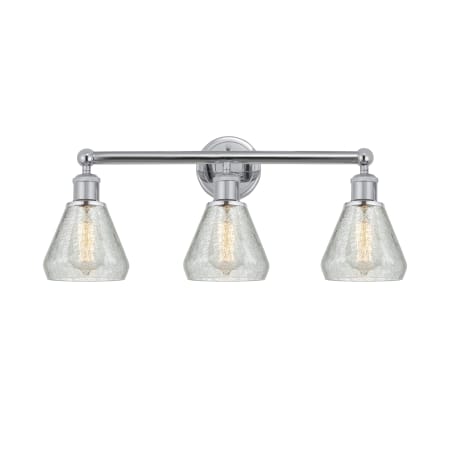 Innovations Lighting Conesus 3 Light 24" Wide Vanity Light Polished Chrome / Clear Crackle