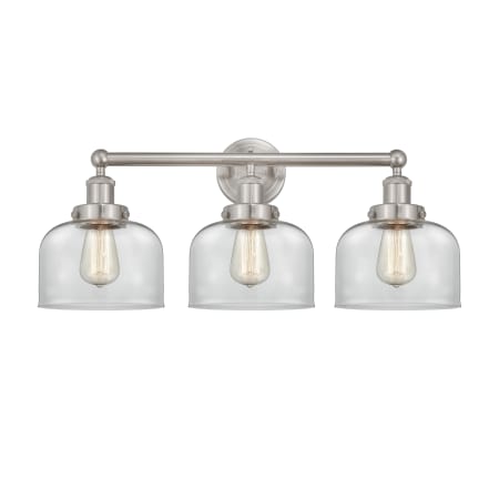 Innovations Lighting Bell 3 Light 25" Wide Vanity Light Brushed Satin Nickel / Clear