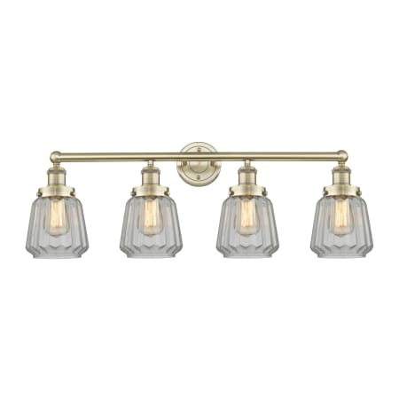 Innovations Lighting Chatham 4 Light 34" Wide Vanity Light Antique Brass / Clear
