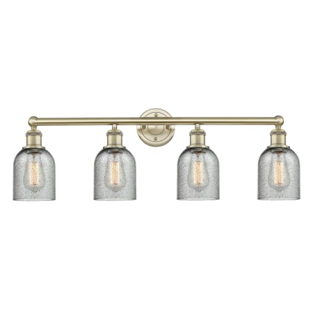 Innovations Lighting Caledonia 4 Light 32" Wide Vanity Light Antique Brass / Charcoal