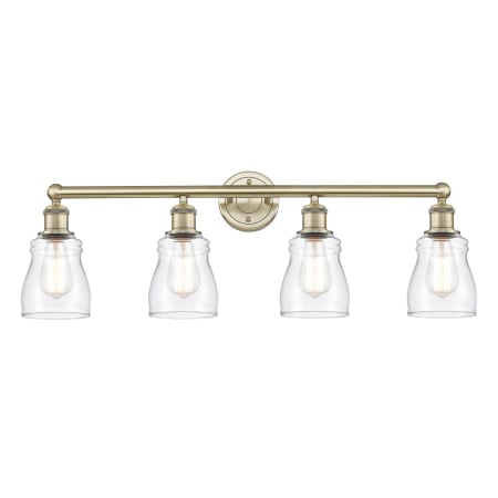 Innovations Lighting Ellery 4 Light 32" Wide Vanity Light Antique Brass / Clear